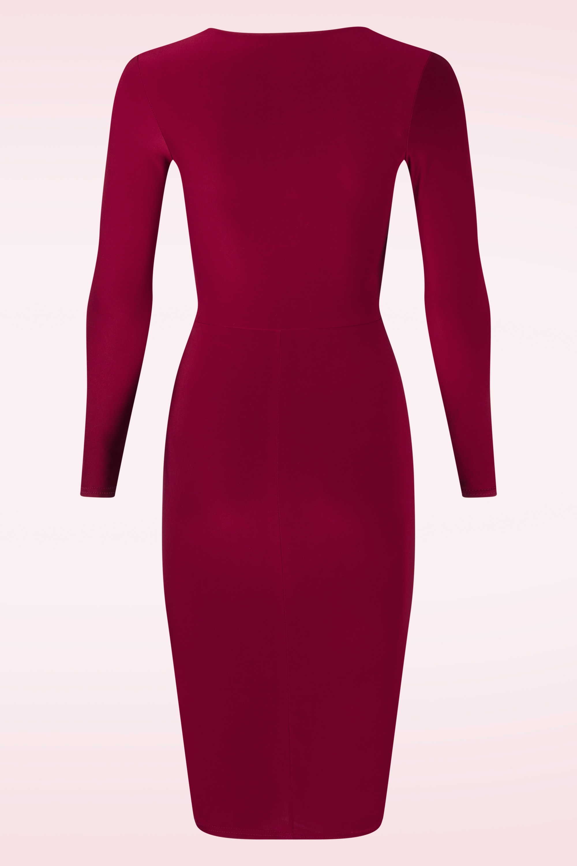 Vintage Chic for Topvintage - Camila Slinky Etuikleid in Wein 3