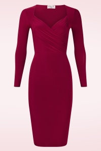 Vintage Chic for Topvintage - Camila Slinky Etuikleid in Wein