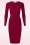 Vintage Chic for Topvintage - Camila slinky pencil jurk in wijnrood