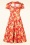 Topvintage Boutique Collection - Topvintage exclusiv ~ Joliena Herbst Floral Swingkleid in Rostorange