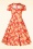Topvintage Boutique Collection - Topvintage exclusiv ~ Joliena Herbst Floral Swingkleid in Rostorange 5