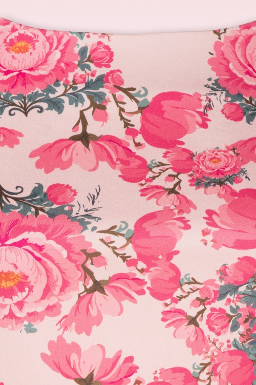 Topvintage Boutique Collection - Adriana Floral Swingkleid in Pink 2