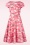 Topvintage Boutique Collection - Adriana Floral Swingkleid in Pink