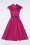Topvintage Boutique Collection - Topvintage exclusive ~ Angie Polkadot Swing Dress in Bordeaux 5
