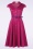 Topvintage Boutique Collection - Topvintage exklusiv ~ Angie Polka Dot Swingkleid in Bordeaux