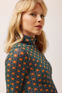 King Louie - Rollneck Duper mesh top in multi