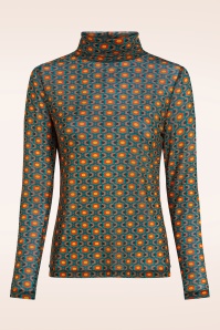 King Louie - Rollneck Duper mesh top in multi 2