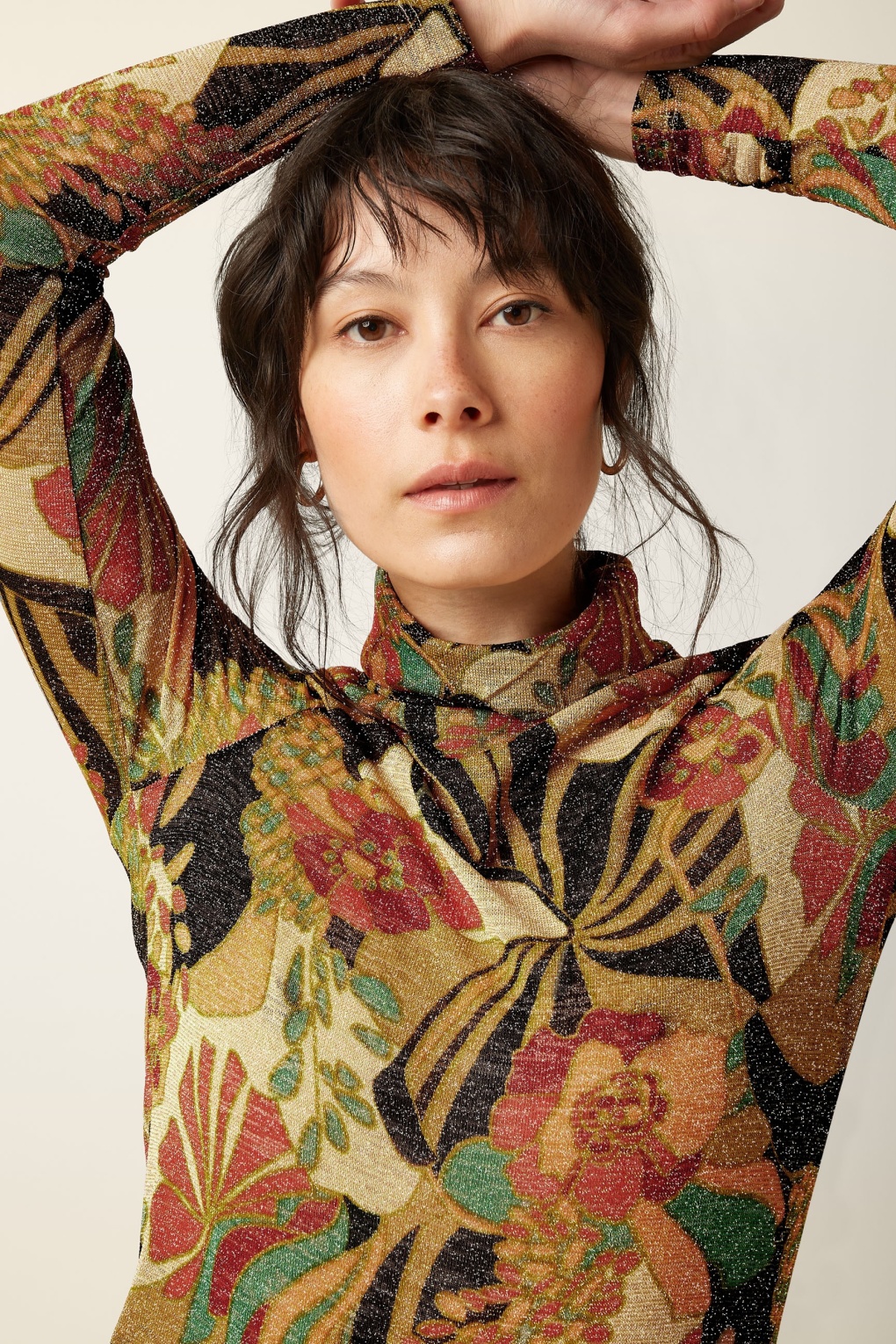 King Louie Rollneck Dazz Top In Multi Topvintage King Louie Rollneck Dazz Top In Multi Topvintage