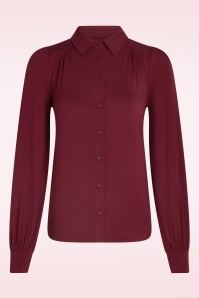 King Louie - Carina EcoVero blouse in rabarber rood 2