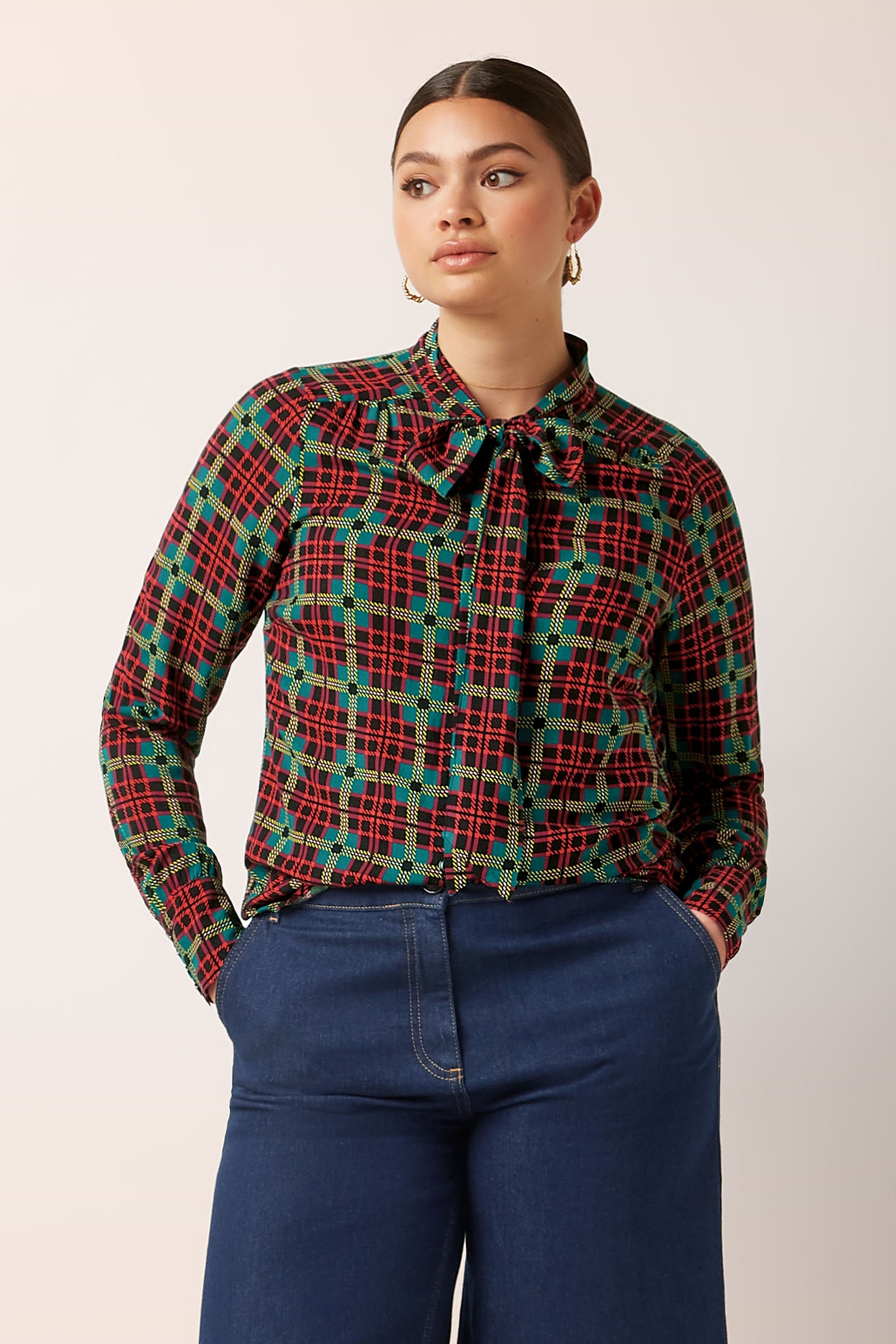 King Louie - Delia Duna Bluse in Schwarz und Multi