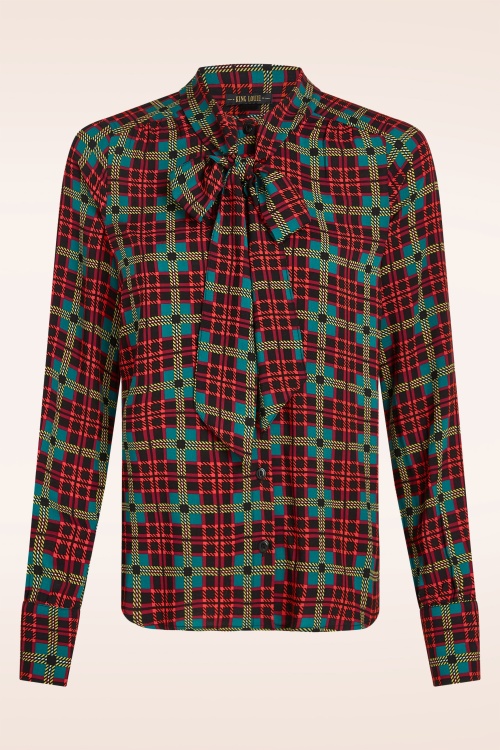 King Louie - Delia Duna blouse in zwart en multi 2