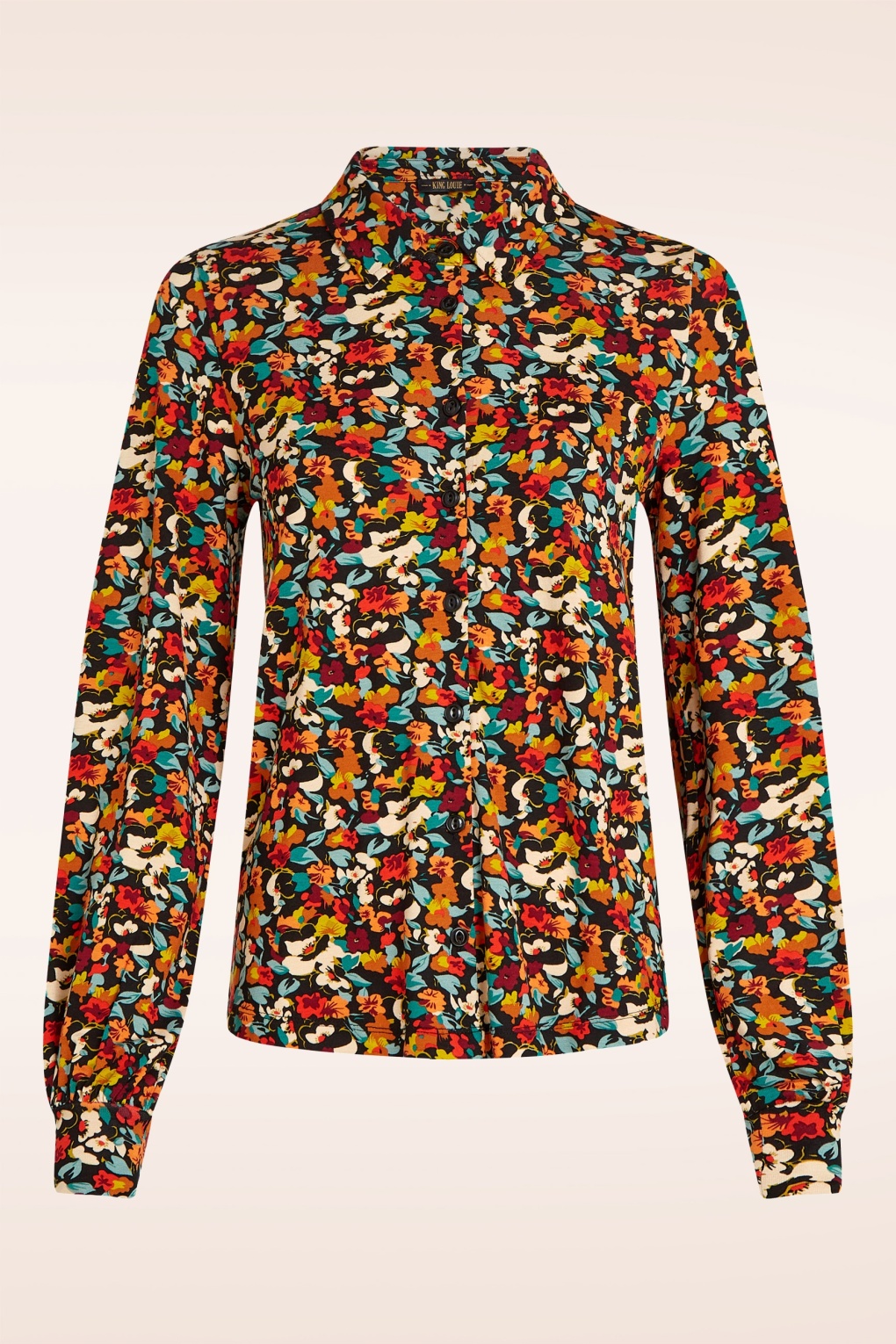 King Louie Bella Blouse Le Bec in Moonlight Blue