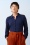 King Louie - Carina EcoVero blouse in rhodoniet blauw
