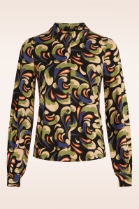 King Louie - Maisie Rumble blouse in zwart en multi 2