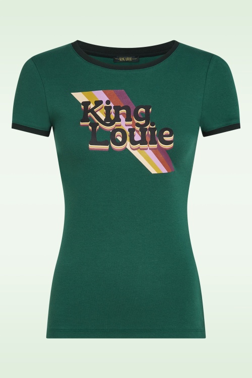 King Louie - Logo T-shirt in botanisch groen 2