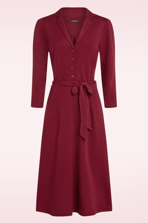 King Louie - Lola Milano Crepe Kleid in Cabernetrtot 2