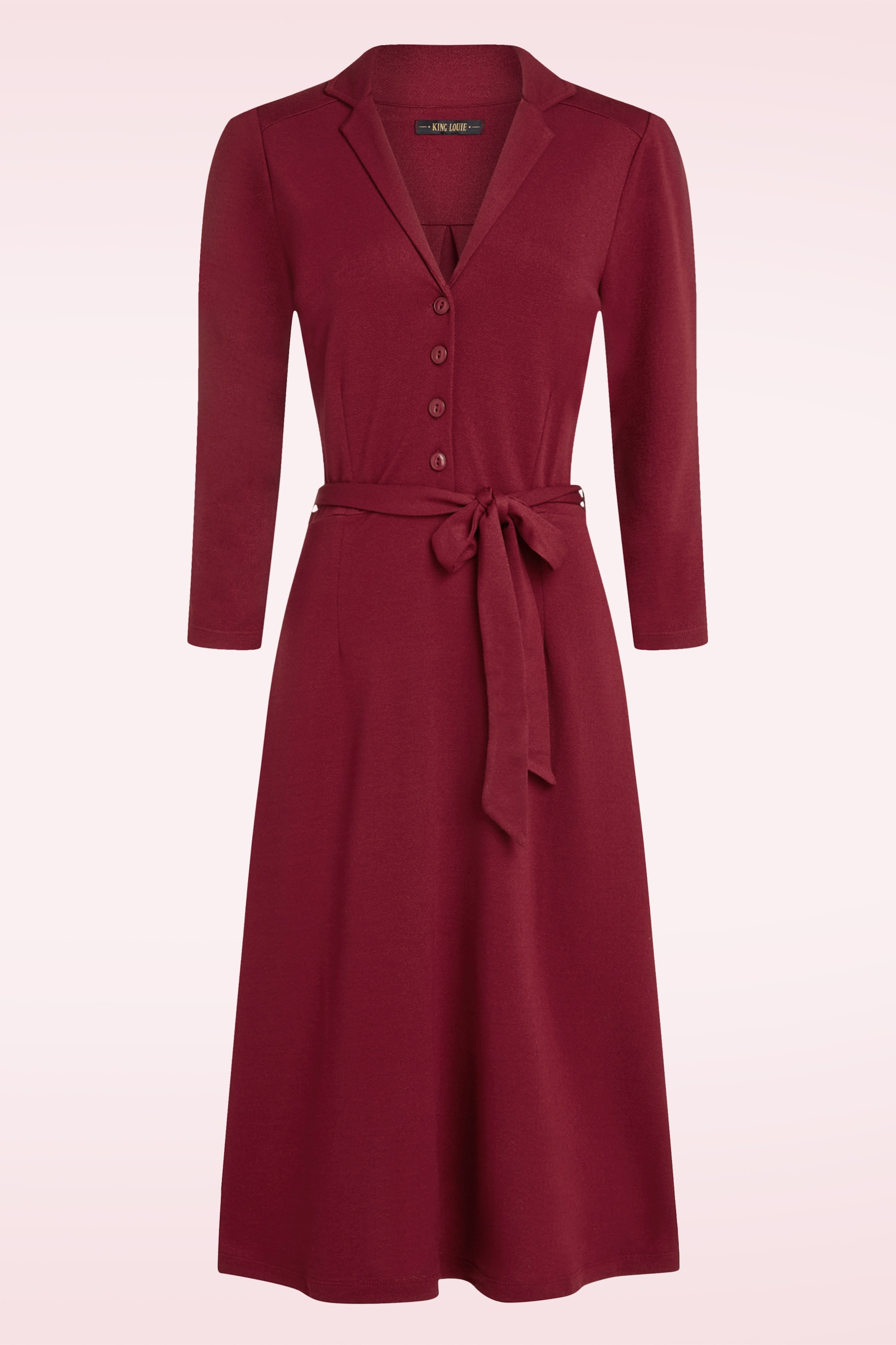 King Louie - Lola Milano Crepe Kleid in Cabernetrtot 2
