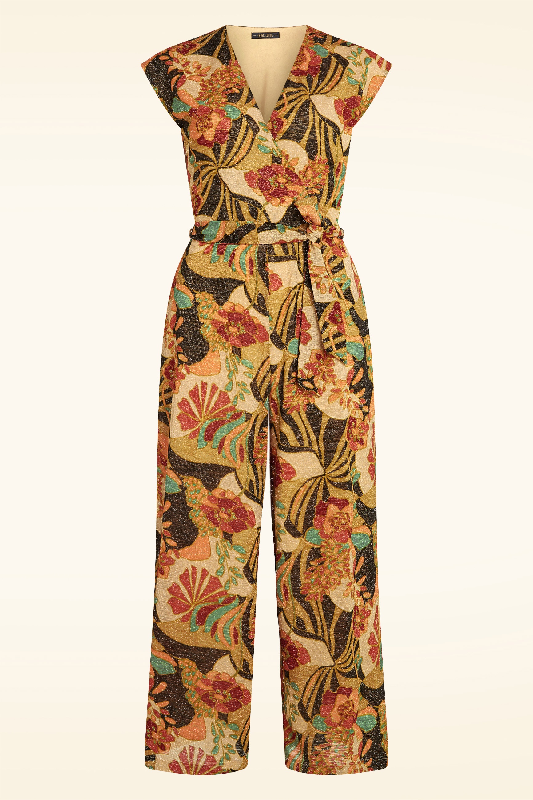 King Louie - Mary Dazz Jumpsuit in Schwarz und Multi