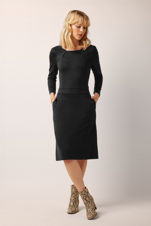 King Louie - Mona Milano crepe jurk in zwart