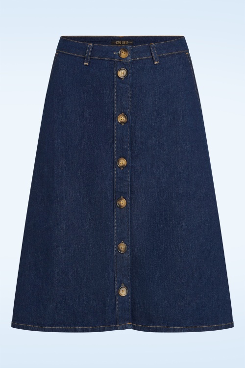 King Louie - Marie Onyx denim rok in diepblauw