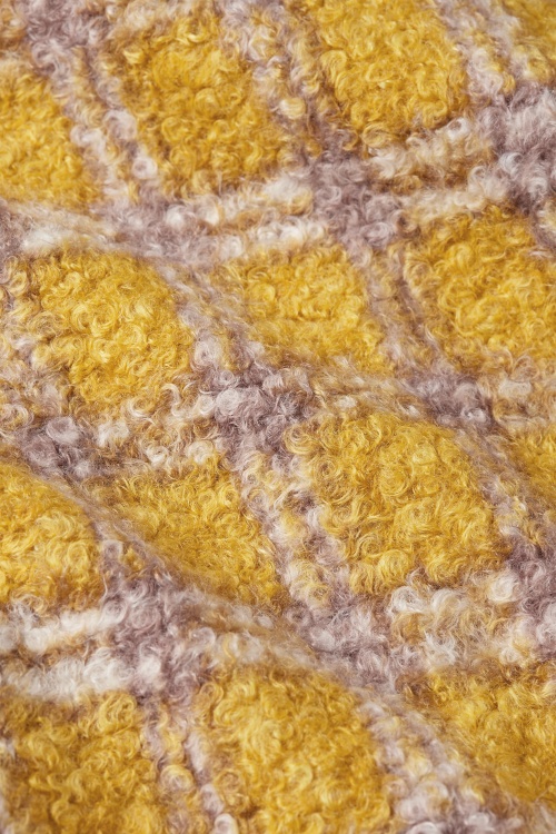 King Louie - Manteau à carreaux Anais Mercury en jaune toscan 3