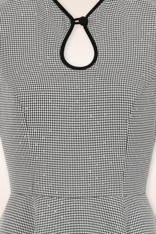 Banned Retro - Robe à motif pied-de-poule Norah en noir et blanc 2