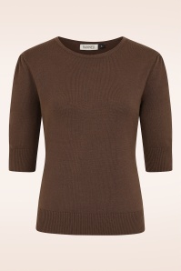 Banned Retro - Kim Knit Sweater in Brown 2
