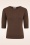 Banned Retro - Kim gebreide sweater in bruin