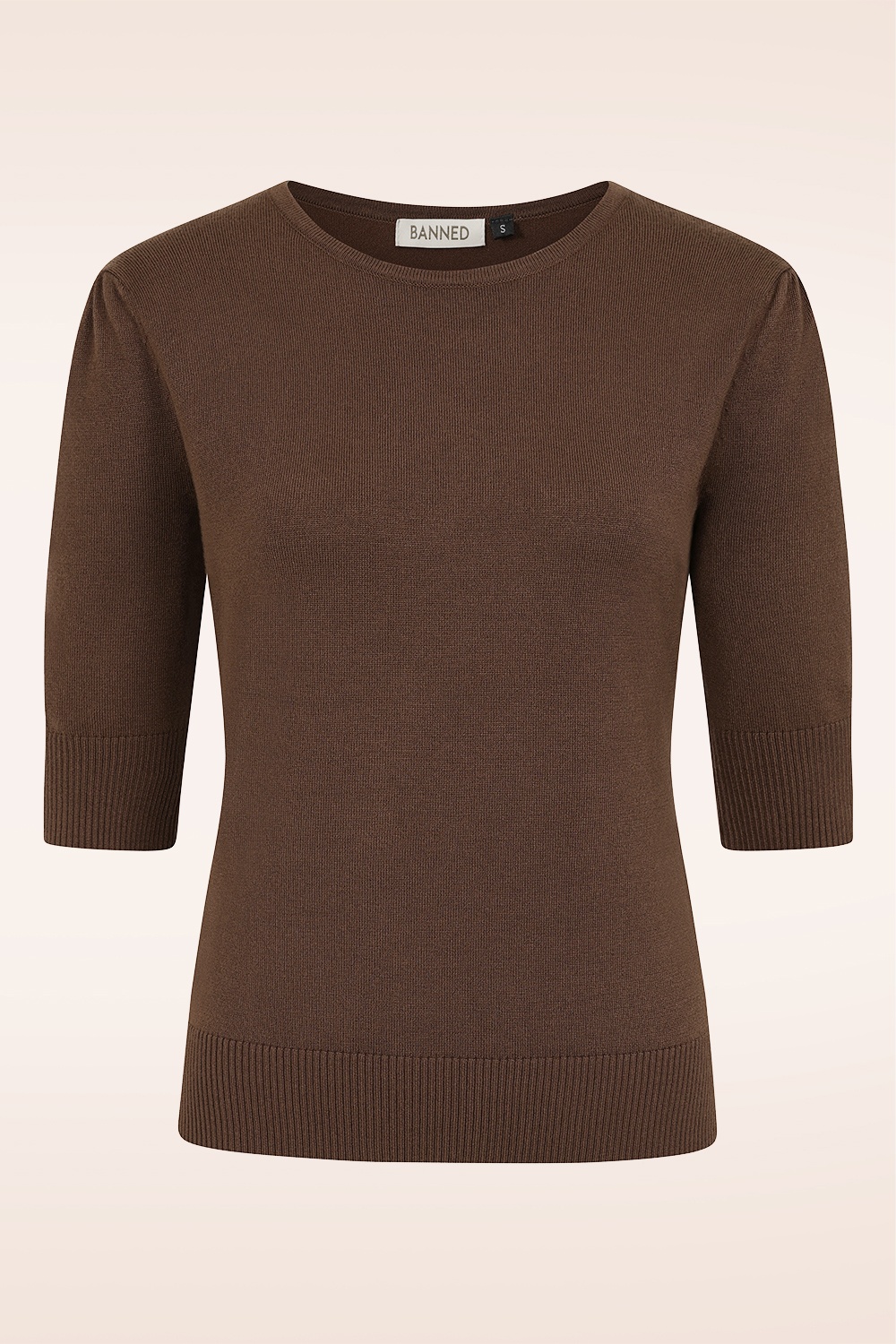 Banned Retro - Kim Knit Sweater in Brown 2