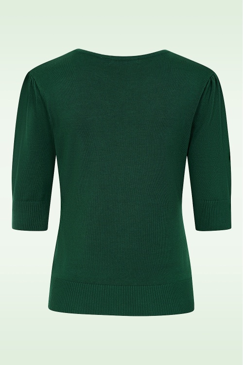 Banned Retro - Kim gebreide sweater in groen 2