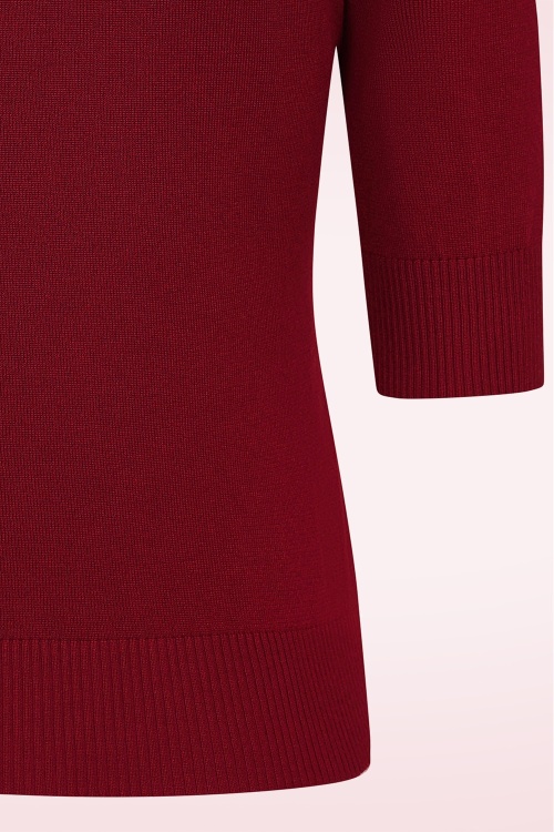 Banned Retro - Kim Knit Sweater in Burgundy 5