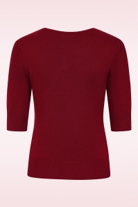 Banned Retro - Kim Knit Sweater in Burgundy 3