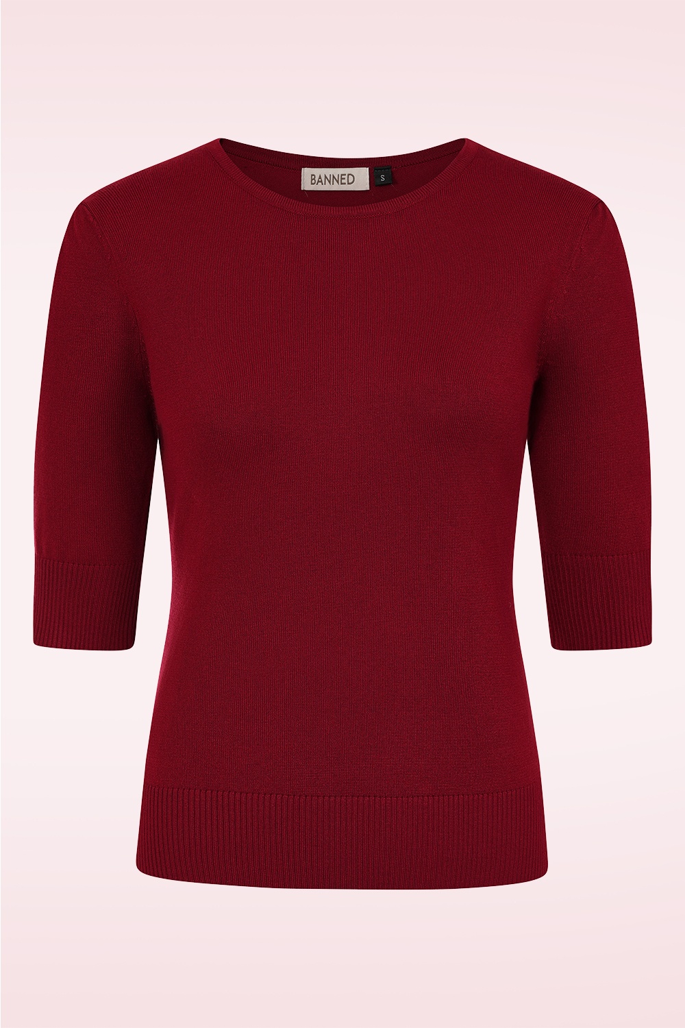 Banned Retro - Kim Knit Sweater in Burgundy 2