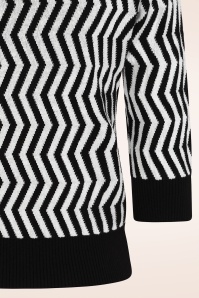 Banned Retro - Kayley Knit Sweater in Black and White 5
