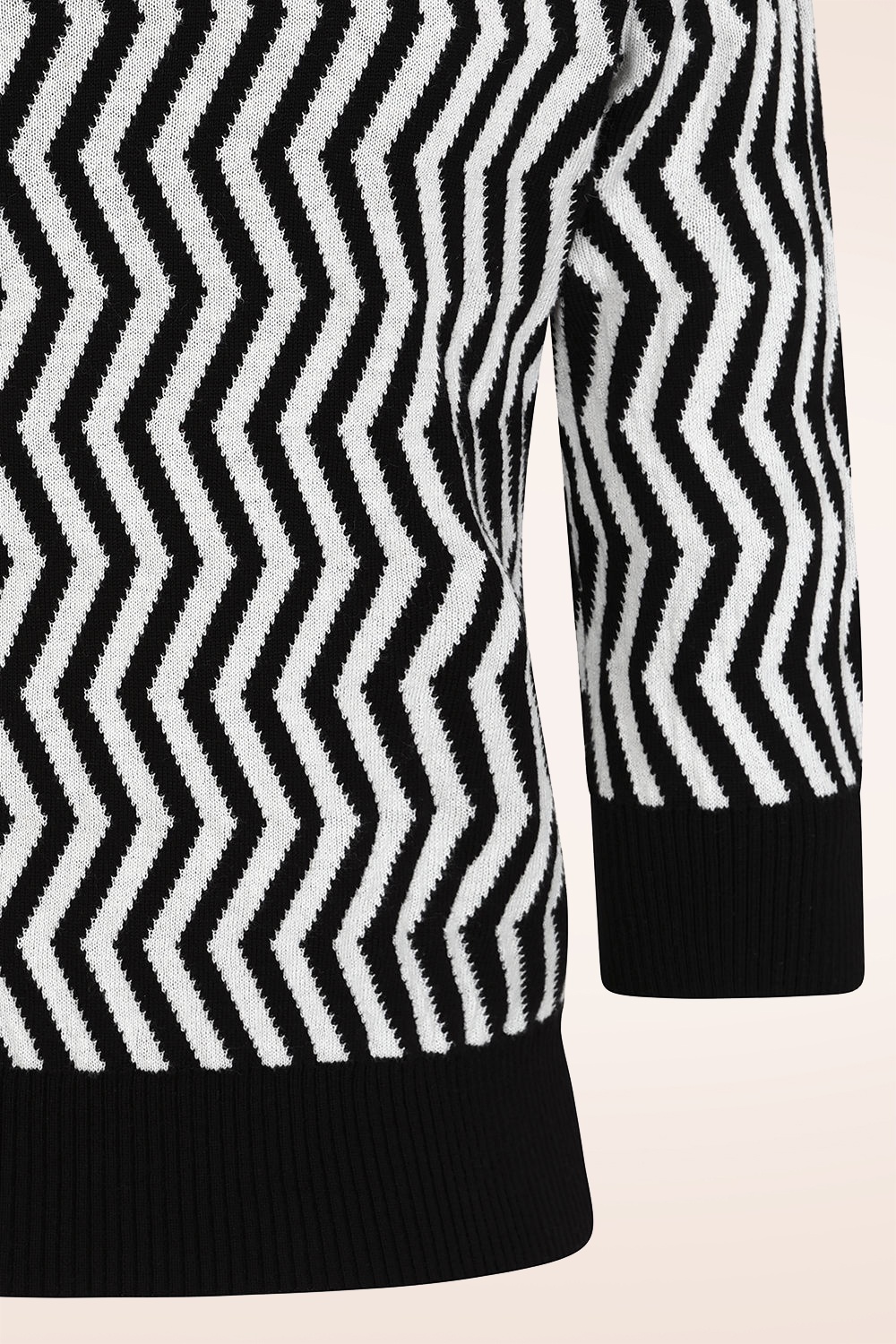 Banned Retro - Kayley Knit Sweater in Black and White 5