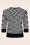Banned Retro - Kayley gebreide sweater in zwart en wit 2