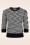 Banned Retro - Kayley gebreide sweater in zwart en wit