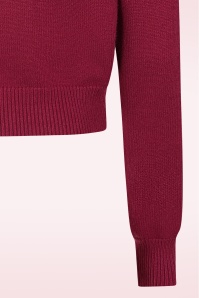 Banned Retro - Violet Cardigan in Burgundy 5