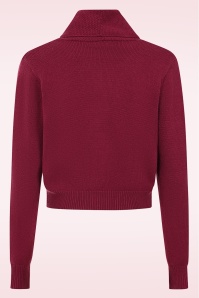 Banned Retro - Violet Cardigan in Burgundy 3