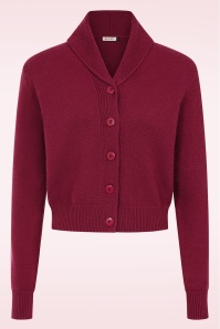 Banned Retro - Violet Cardigan in Burgundy 2