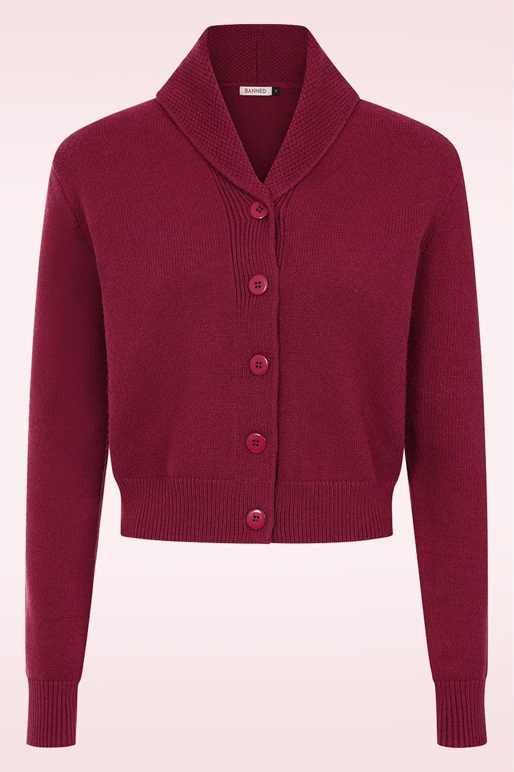 Banned Retro - Violet Cardigan in Burgundy 2