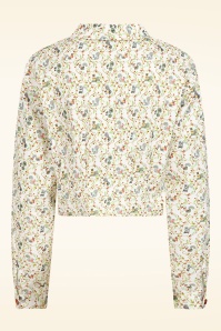 Banned Retro - Eichhörnchen Bluse in Weiß 2