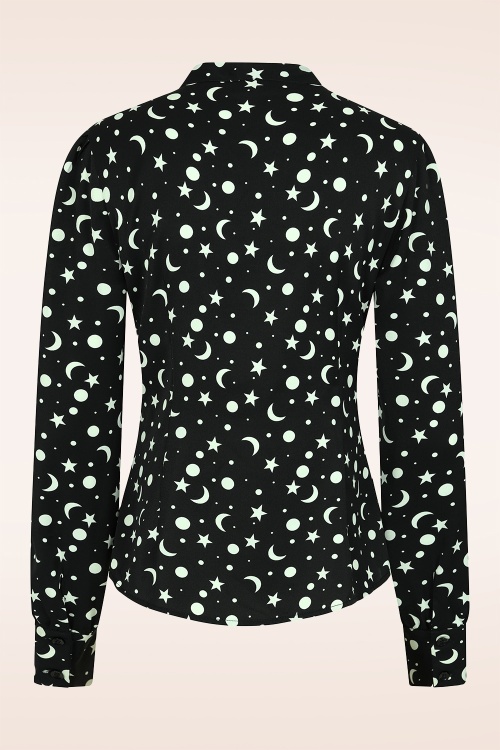 Banned Retro - Bethany blouse in zwart 2