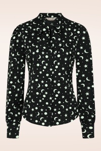 Banned Retro - Bethany Bluse in Schwarz