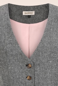 Banned Retro - Josie gilet in grijs 3