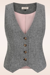 Banned Retro - Josie gilet in grijs