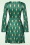 Vintage Chic for Topvintage - Poppy jurk met geometrische print in turquoise  3