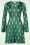 Vintage Chic for Topvintage - Robe motif géométrique Poppy en turquoise