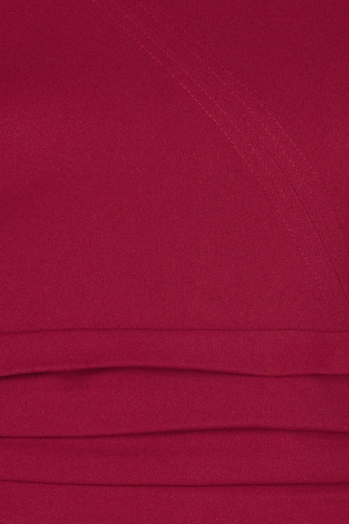 Vintage Chic for Topvintage - Robe crayon Evangeline en bordeaux 2