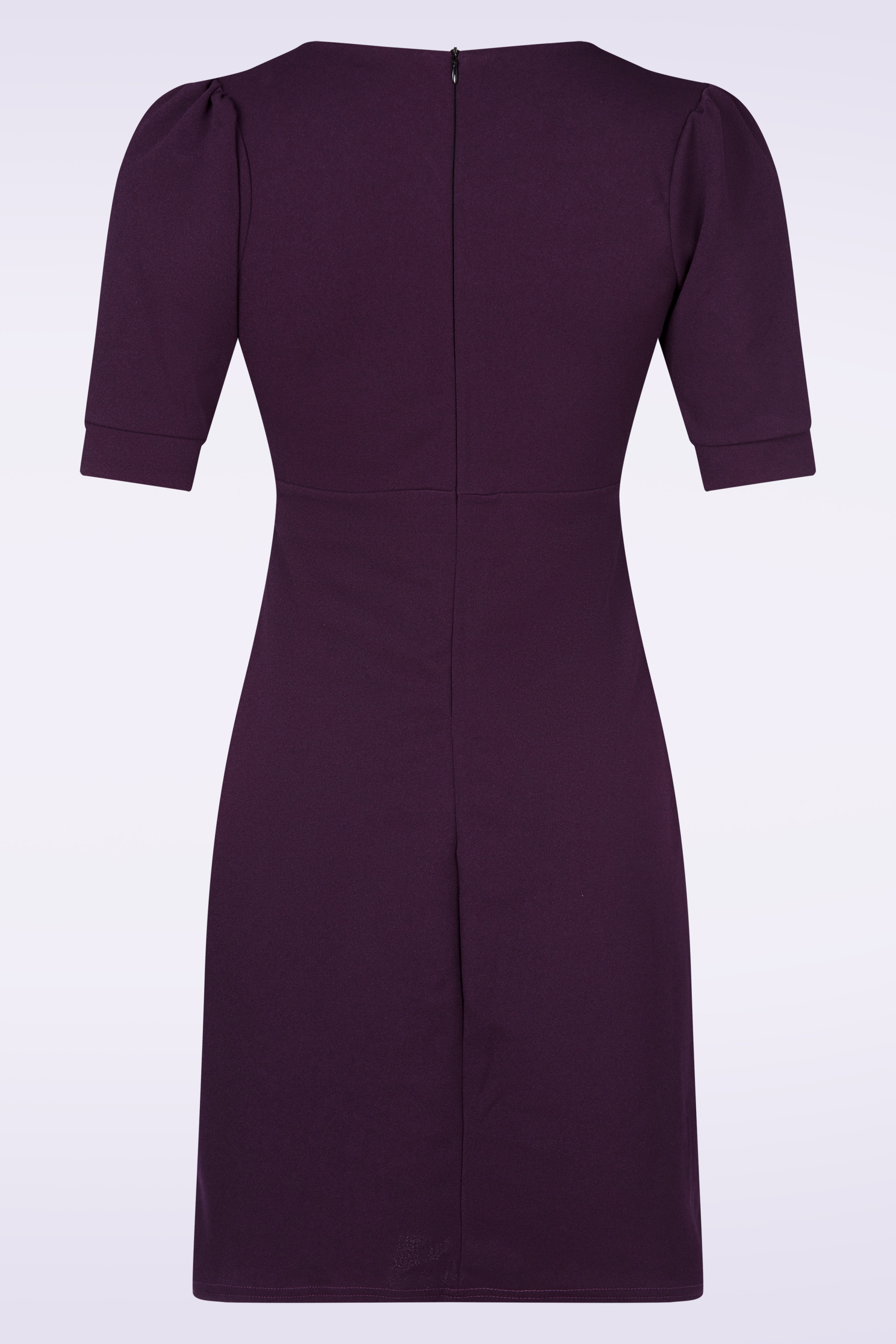 Vintage Chic for Topvintage - Aurora a-lijn jurk in aubergine 3